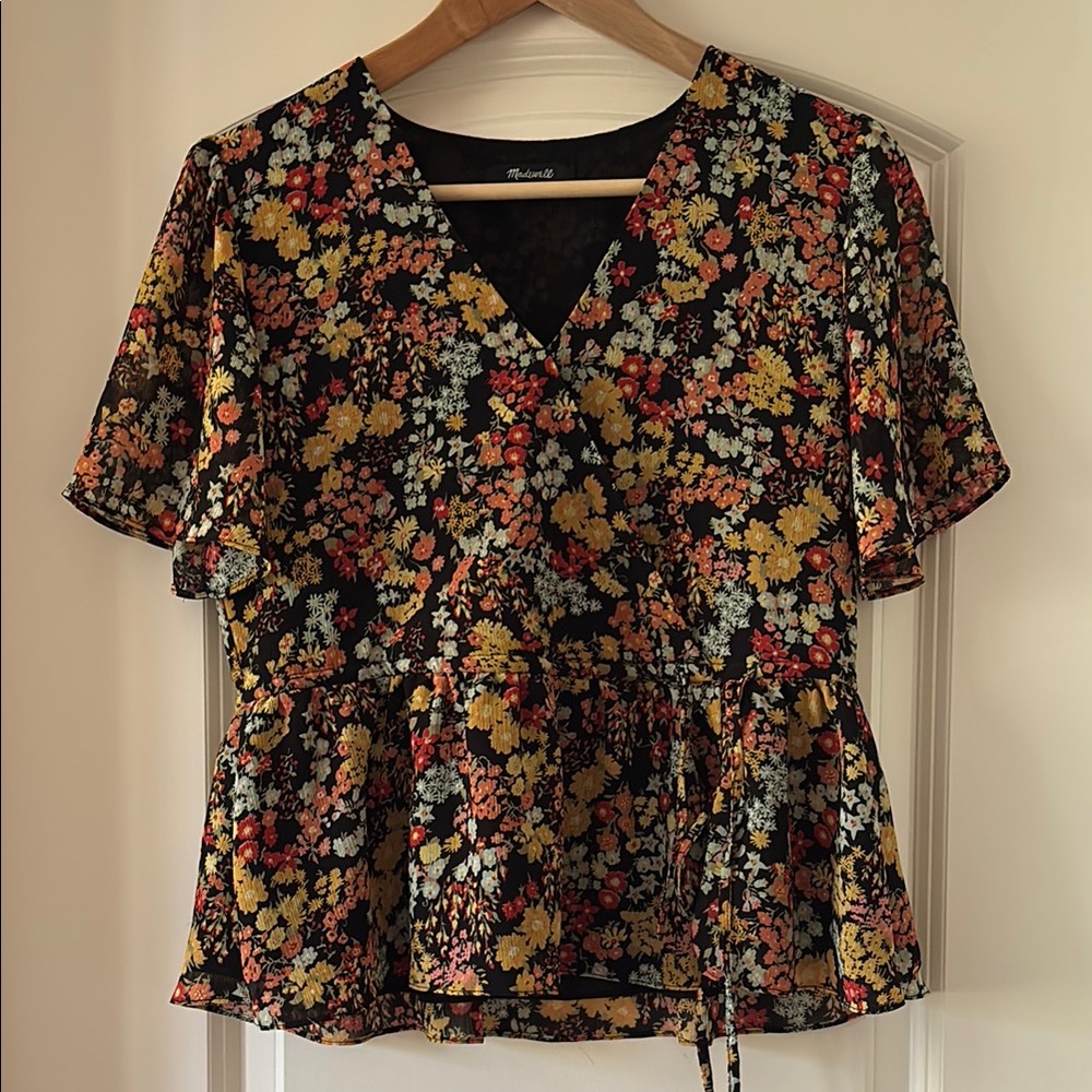 Madewell floral blouse